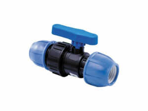 Кран шаровый ПНД 2х2 мм внутр/внутр резьба компрессионный