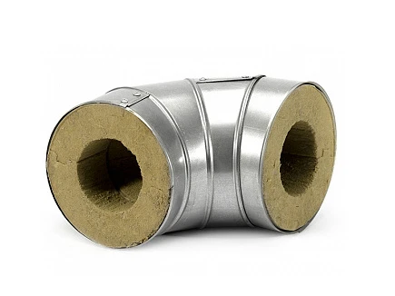 Отвод в оцинковке 76 мм 30 мм 100 кг/м3